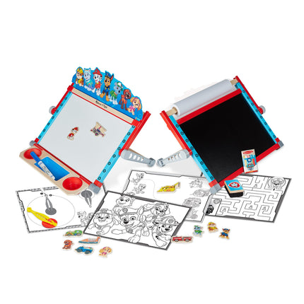 Melissa & Doug PAW Patrol Wooden Double-Sided Tabletop Art Centre Easel, Multicolor, 33274