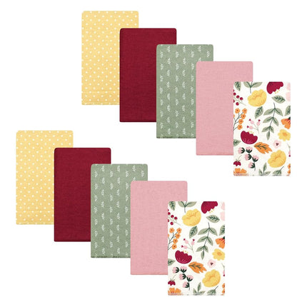 Hudson Baby Unisex Baby Cotton Flannel Burp Cloths