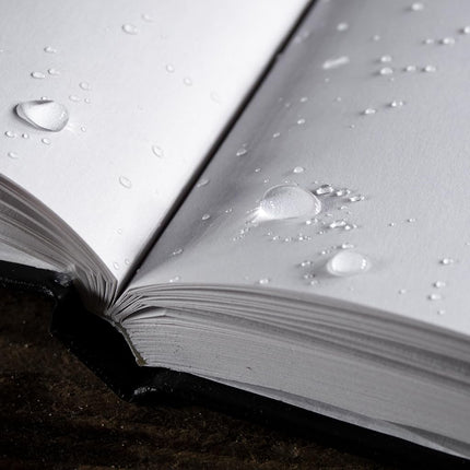 Rite in the Rain Weatherproof Hard Bound Cover Sketchbook Notebook, 4.75" x 7.5", Black Cover, Blank Page Pattern (No. 730F)