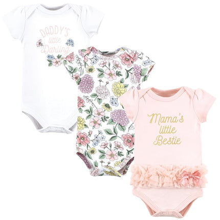 Hudson Baby Bodysuits de algodón unisex para bebé, tutú Vintage Blossom, 9-12 meses, tutú Vintage Blossom, 9-12 meses