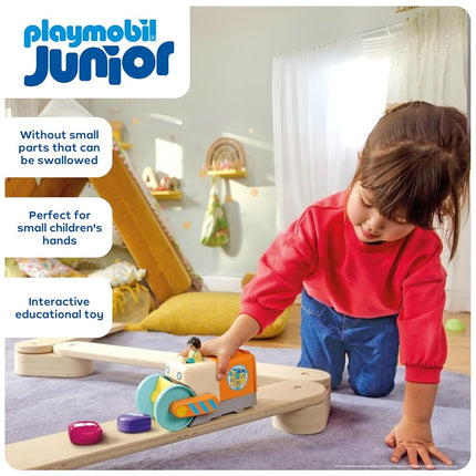 Playmobil | JUNIOR | Fun trash collection vehicle | Toy from 1 year | Gift for toddlers | Sustainable toy with collecting function & accessories | 71774