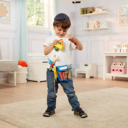 Melissa & Doug Deluxe Tool Belt Set | Pretend Play | Role Play Sets | 3+ | Gift for Boy or Girl