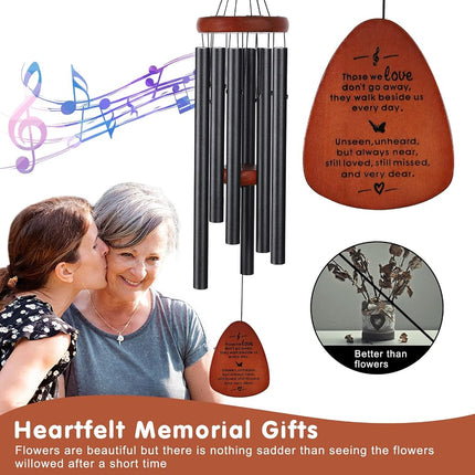 Memorial Wind Chimes, Sympathy Gift for Loss of Loved One, Outdoor Garden