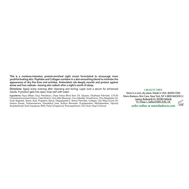 Mario Badescu Protein Night Cream, 1 oz.