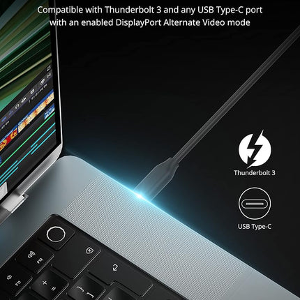 SABRENT USB C to HDMI Adapter with Dual HDMI & DisplayPort, 8K/4K Multi-Display Hub for MacBook, iPad Pro, XPS, Thunderbolt 3/4 Compatible (DA-H2D1)
