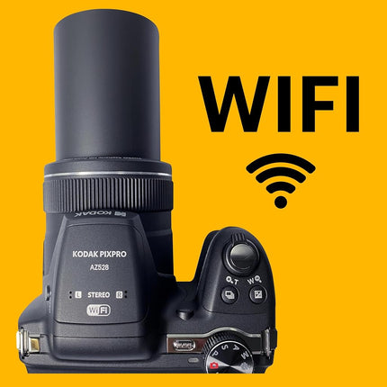 KODAK Pixpro AZ528 - 16 MP Digital Bridge Camera, 52X Optical Zoom, Optical Stabilizer, 3-inch LCD Screen, Full HD 1080p Video, Li-ion Battery - Black