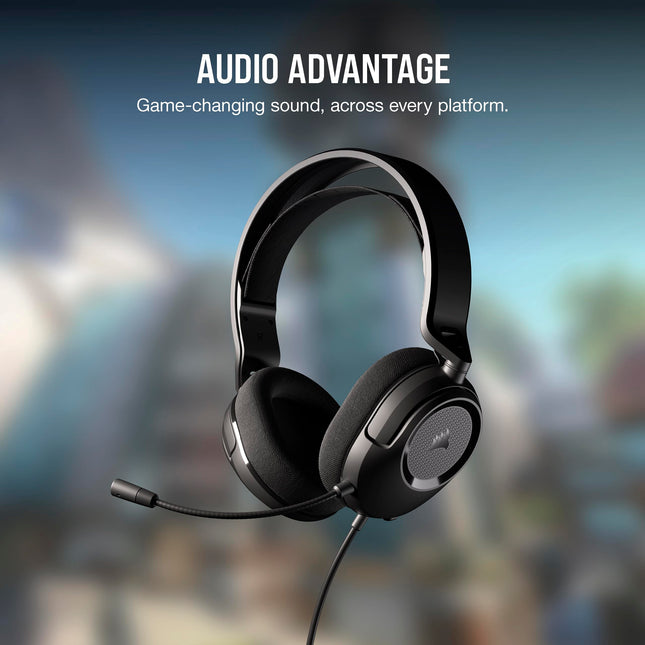 Corsair HS35 Surround v2 Multiplatform Wired Gaming Headset – Dolby 7.1 – Flexible Omni-Directional Microphone – Universal 3.5mm Connection – PC, Mac, PS5, PS4, Xbox, Nintendo Switch, Mobile – Carbon