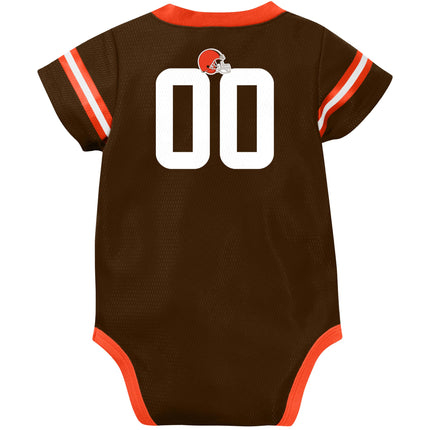 NFL Cleveland Browns Team Jersey Bodysuit, brown/orange Cleveland Browns, 0-3 Months