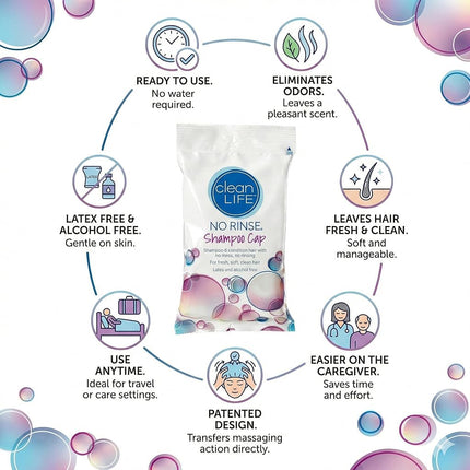 No Rinse Shampoo Cap (5-Pack)