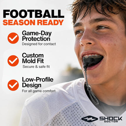 Shock Doctor Unisex's Pro Smoke Mouthguard, Grey, Adult