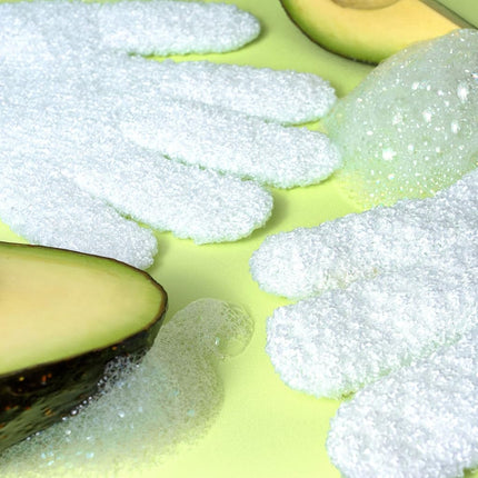 Gants de bain et douche doux EcoTools, gants exfoliants pour éliminer les peaux mortes et nettoyer tout le corps, gants de bain infusés à l'huile d'avocat pour gommer et hydrater, sans cruauté, 1 paire (2 gants)