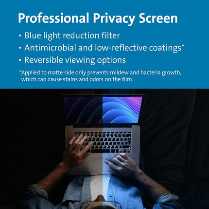 Kensington Magnetic Privacy Screen Filter - MagPro Magnetic 14 Inch 16:9 Laptop Privacy Screen Filter with Blue Light Filter, Anti-Glare Screen Protector (K58352WW)