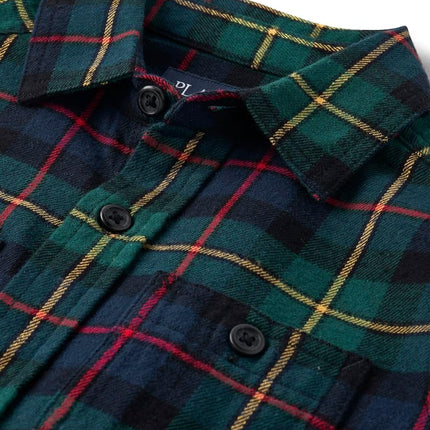 The Children's Place Boys' Long Sleeve Plaid Flannel Button Up Shirt, Red Cane Plaid, X-Large
