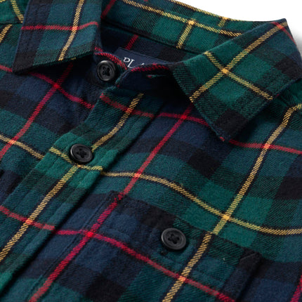 The Children's Place Boys' Long Sleeve Plaid Flannel Button Up Shirt, Spruce Plaid, X-Large
