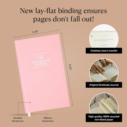 Intelligent Change: The Five Minute Journal - Original Daily Gratitude Journal for Happiness, Mindfulness, and Reflection - Daily Affirmations with Simple Guided Format - Undated Life Planner