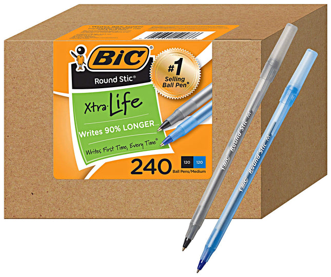BiC PENS large bulk pack of 240 ink pens, Bic Roun