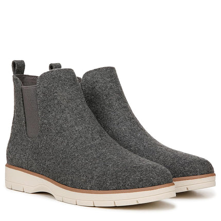 Dr. Scholl's Women's Northbound Ankle Boot, Charcoal Wool, 9.5 Wide