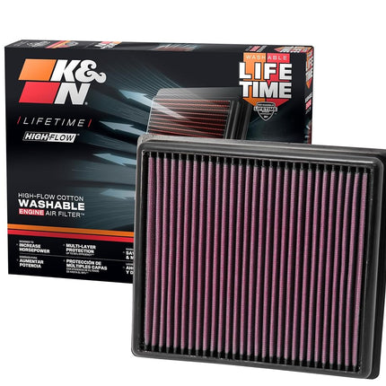 K&N High-Flow Original Lifetime Engine Air Filter: Increase Power: Premium, Washable: Compatible with 2012-2020 BMW: (See Product Description for Select Models), 33-2990