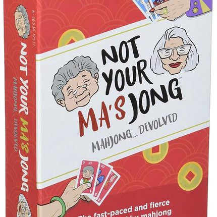 Not Your Ma's Jong, A Fast-Paced Card Game for 3-4 Players Inspired by Mahjong and 2 Grandmas, Family Game, Fun Party Game for Ages 13+
