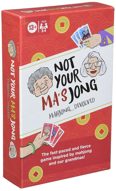 Not Your Ma's Jong, A Fast-Paced Card Game for 3-4 Players Inspired by Mahjong and 2 Grandmas, Family Game, Fun Party Game for Ages 13+