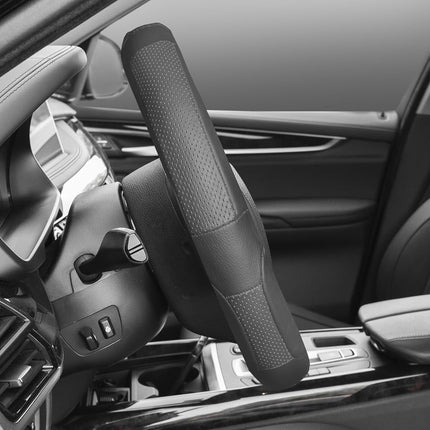 FH Group FH2002SOLIDGRAY Steering Wheel Cover (Deluxe Full Grain Authentic Leather Solid Gray)