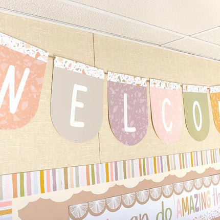 Teacher Created Resources Terrazzo Tones Welcome Bunting Bulletin Board (TCR7200)