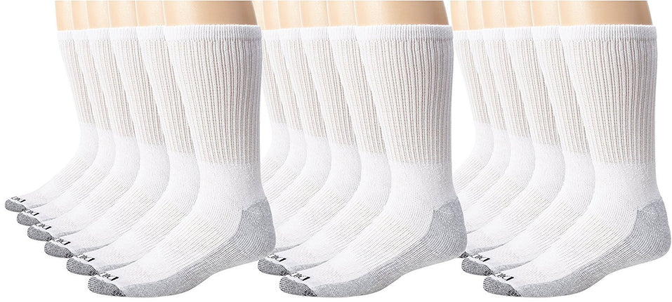 Dickies Men's 6 Pack Dri-Tech Comfort Crew Socks, 