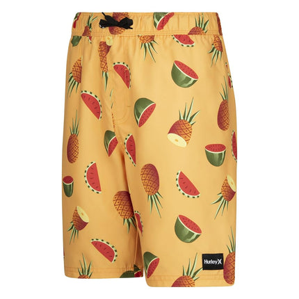 Short de bain imprimé Hurley pour garçons, Nectarine, 4T