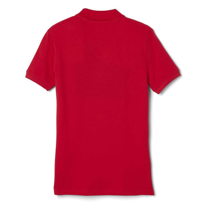 French Toast girlsSA9403Short Sleeve Stretch Pique Polo School Uniform Polo Shirt - red - Large