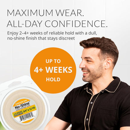 No Shine Bonding Double Sided Tape 3/4" x 12 Yard Hair System Roll by Walker Tape (WKR-NS-M2)