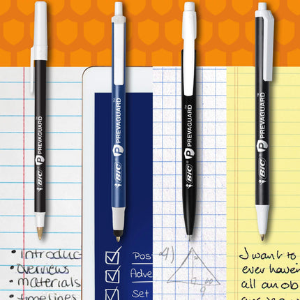 Lápiz mecánico BIC PrevaGuard Media Clic del n.º 2, punta mediana (0.7 mm), 48 unidades, escritura suave, contiene protección integrada en el lápiz