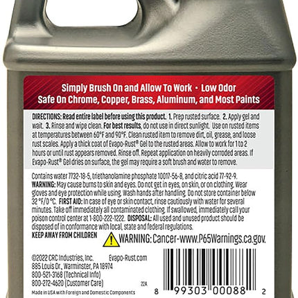 Evapo-Rust ER088 Rust Removal Gel – 8 oz., Rust Remover for Vertical Surfaces | Rust Cleaner and Removers