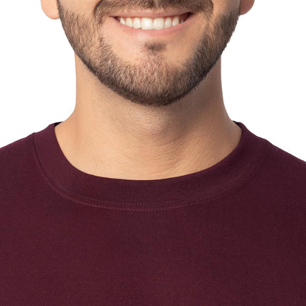 Fruit of the Loom Men's Eversoft Fleece Crewneck Sweatshirts, Moisture Wicking & Breathable, Sizes S-4x Shirt, Maroon, XL
