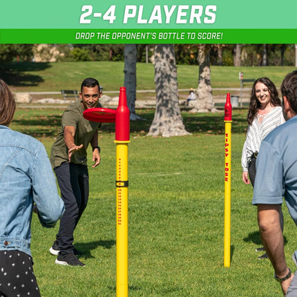 GoSports Tipsy Toss Game Set - Flying Disc Bottle Drop Yard Game - Pro