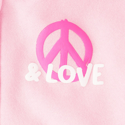 The Children's Place Girls' Long Sleeve Cropped Hooded Zip Up, Pink, Pink, X-Small