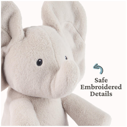 GUND Baby Peek-a-Boo Flappy 7-Inch Elephant Squeeze-Activated Plush Toy