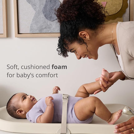 Skip Hop Baby Changing Pad Nursery Style Light-Up Wipeable and Contoured with Cushioned Foam Fits Standard Changing Tables Oat