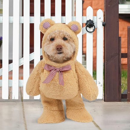 Rubies Official Walking Teddy Bear Pet Costume, Size Medium Halloween Halloween