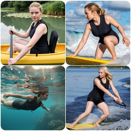 Dizokizo Wetsuit Top Women, 3mm Neoprene Sleeveless Wet Suit Tops Women, Front Zip Jacket Diving Vest for Scuba Kayaking Surfing (XL)