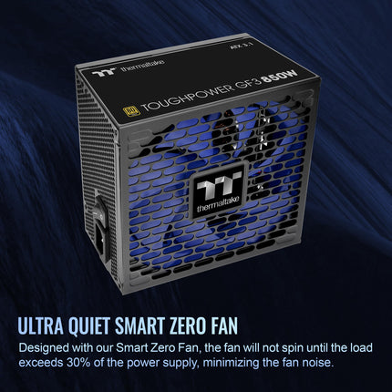 Fuente de alimentación Thermaltake Toughpower GF3 850W 80+ Gold Full Modular lista para SLI/Crossfire ATX 3.0 Standard, conector PCIe Gen.5 12VHPWR incluido, PS-TPD-0850FNFAGU-4, negra (9B17-153-438)