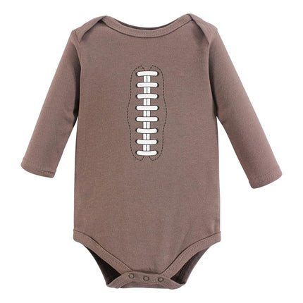 Hudson Baby Grenouillères en coton à manches longues unisexe pour bébé, Football Mvp, 3-6 mois