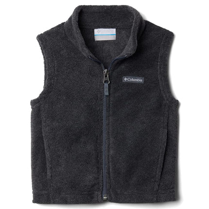 Columbia Chaleco de forro polar Steens Mtn para niños pequeños, gris carbón jaspeado, 3T