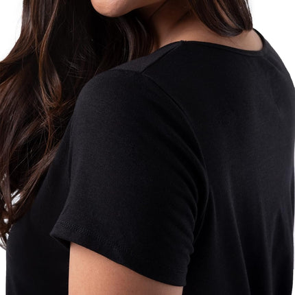 Camisón de dormir súper suave y transpirable Fruit of the Loom para mujer, Negro, Pequeño