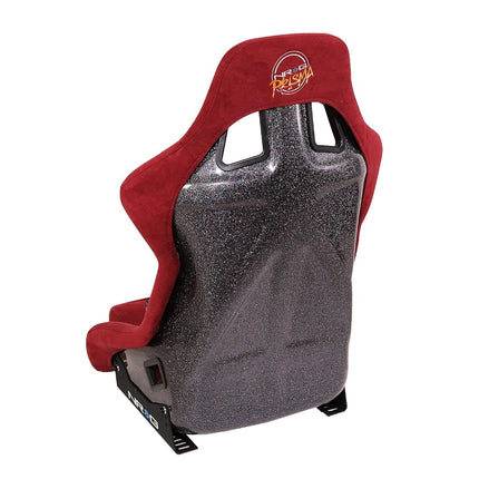 NRG Innovations NRG-FRP-302MAR-PRISMA Universal Fixed Back Bucket Racing Seat for 6-Point Harnesses, Size L, Maroon Seat Cover