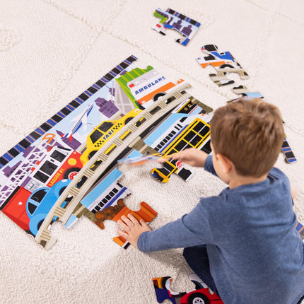 Melissa & Doug Rompecabezas de Piso Atasco de Tráfico 61cm X 91cm