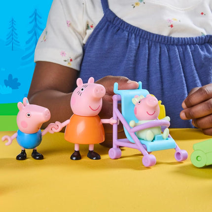 Peppa Pig Peppa's Travels: Big Family Adventure Figure and Accessories Set, Includes Baby Evie, Preschool Toys for Girls and Boys 3+
