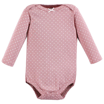 Hudson Baby mamelucos de manga larga de algodón para niñas, Girls World, 6-9 meses