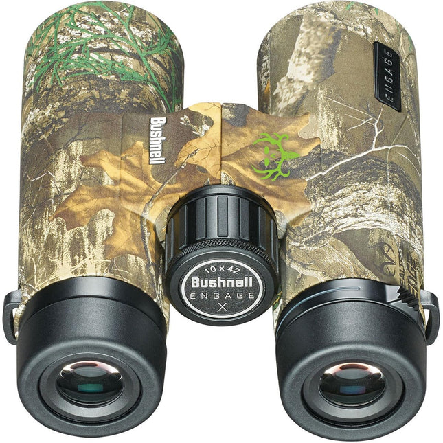 Bushnell - Engage X - 10x42 - Real Tree Edge Bone Collector - Roof Prism - Water & Fog Proof - EXO Barrier Coating - Fully Multi-coated - Binocular - BENX1042RB