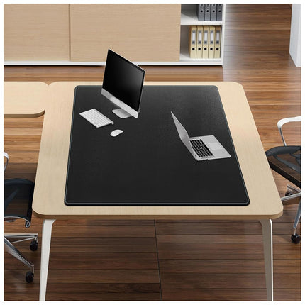 CENNBIE Leather Desk Pad, 51.2" x 31.4" Extra Large Leather Desk Mat Blotter Protector, Non-Slip Mouse Pad, Waterproof PU Leather Desk Mat on top of desks Large for Office and Home (Black)
