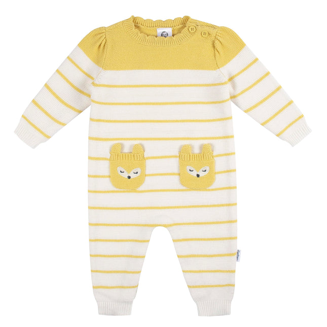 Gerber Baby Girls' Sweater Knit Romper Jumpsuit, Y
